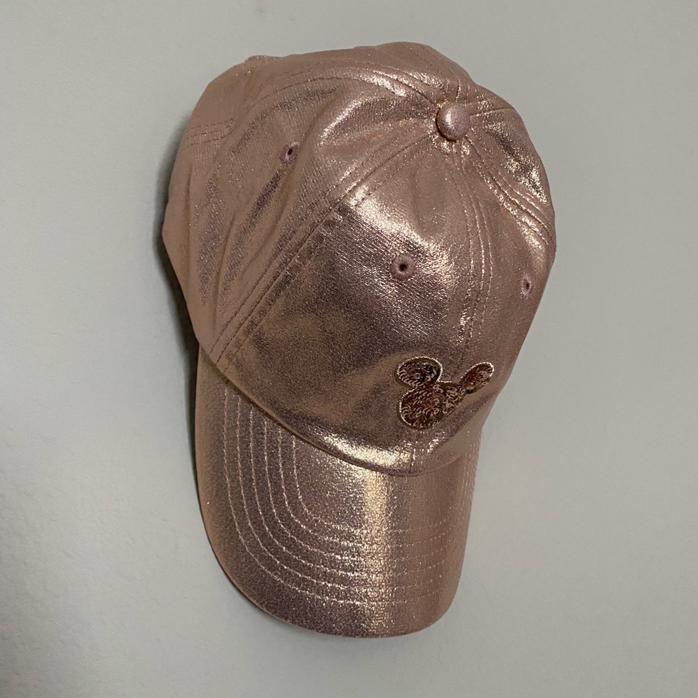 Disney Rose Gold Mickey Baseball Hat